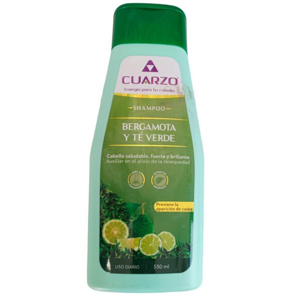 shampu, champu de bergamota y te verde, 550 ml, shampoo cuidado capilar, belleza